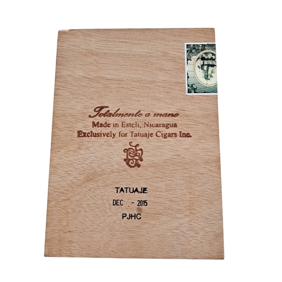 Tatuaje 10th Anniversary Belle Encre Wooden Cigar Box Hinge Lid 2015 Empty - Picture 9 of 14